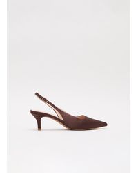 Phase Eight - Satin Slingback Heeled Shoes - Lyst