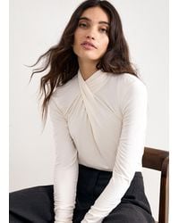 Phase Eight - Argy Twist Neck Long Sleeve Top - Lyst