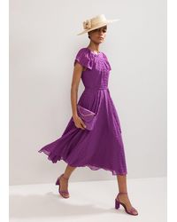 Phase Eight - Gwen Textured Midi Dress - Lyst