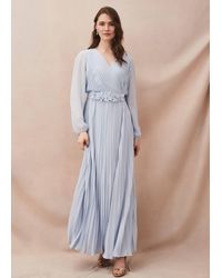 Phase Eight - Alecia Pleated Chiffon Maxi Dress - Lyst