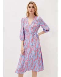 Phase Eight - Jean Floral Wrap Midi Dress - Lyst