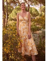 Phase Eight - 's Elaina Cotton Floral Tiered Midi Dress - Lyst