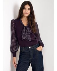 Phase Eight - Ellen Geo Print Knitted Top - Lyst