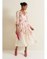 Phase Eight - Clancy Floral Print Fit And Flare Dress - Lyst