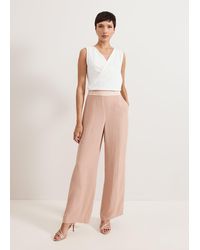 Phase Eight - Jorja Peach Textured Suit Trouser - Lyst