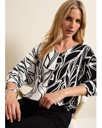 Phase Eight - Ava Floral Print Colour Block Jumper - Lyst