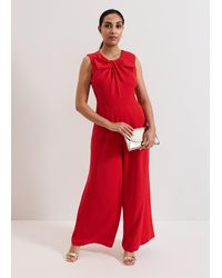 Phase Eight - Petite Saffron Twist Front Wide Leg Jumpsuit - Lyst
