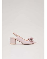 Phase Eight - 's Bow Front Block Heel Shoes - Lyst