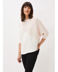 Phase Eight - 's Bethanie Colourblock Ribbed Asymmetric Hem Jumper - Lyst