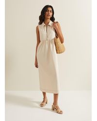 Phase Eight - Blakely Zip Denim Midi Dress - Lyst