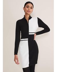 Phase Eight - Arden Zip Detail Colourblock Knit Tunic - Lyst