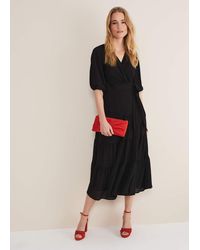 Phase Eight - Morven Wrap Midi Dress - Lyst
