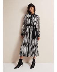 Phase Eight - Serena Striped Midi Dress - Lyst