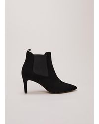 Phase Eight - 's Black Suede Ankle Boots - Lyst