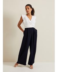 Phase Eight - Petite Ayla Ruffle Colourblock Jumpsuit - Lyst