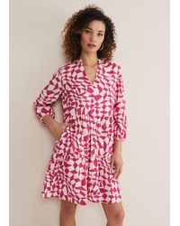 Phase Eight - 's Kesia Pink Geo Swing Mini Dress - Lyst