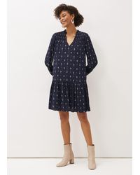 Phase Eight - Magda Geometric Print Swing Dress - Lyst