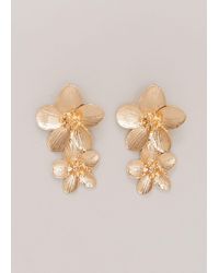 Phase Eight - 's Gold Large Flower Drop Earrings - Lyst
