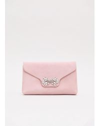 Phase Eight - Suede Sparkle Clutch Bag - Lyst