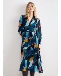Phase Eight - Catalina Abstract Petal Print Shirt Dress - Lyst