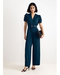 Phase Eight - Natasha Ruched Sleeve Wide Leg Jumpsuit - Lyst