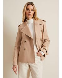 Phase Eight - 's Lola Camel Cropped Trench Jacket - Lyst