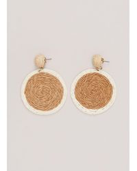 Phase Eight - Raffia Oversized Circular Earring - Lyst
