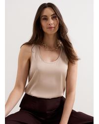 Phase Eight - Edie Satin Front Cami Vest Top - Lyst
