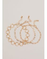 Phase Eight - 's Circle Chain And Crystal Bracelet Set - Lyst