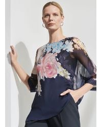 Phase Eight - Blanche Floral Spot Silk Blouse - Lyst