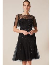 Phase Eight - Black And Multi Molly Short Sequin Dress - Lyst