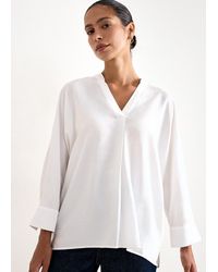 Phase Eight - Cynthia V-Neck Long Sleeve Blouse - Lyst
