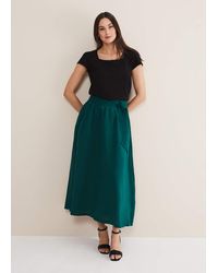 Phase Eight - Amorette Linen Belted Maxi Skirt - Lyst
