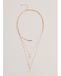 Phase Eight - 's Moon And Star Layered Necklace - Lyst