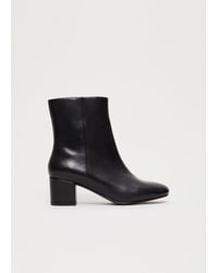 Phase Eight - Leather Block Heel Ankle Boot - Lyst