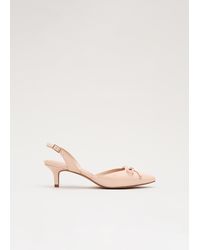 Phase Eight - Bow Front Kitten Heel Shoes - Lyst
