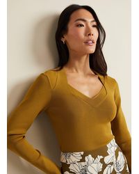 Phase Eight - Emily Cut Out Compact Knit Top - Lyst