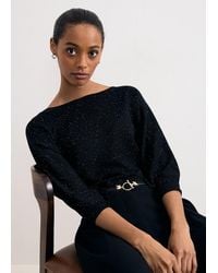 Phase Eight - Cristine Batwing Sequin Knitted Jumper - Lyst