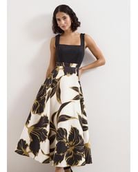 Phase Eight - Petite Delie Satin Floral Maxi Dress - Lyst