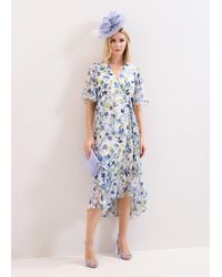 Phase Eight - Juliette Floral Chiffon Wrap Midi Dress - Lyst