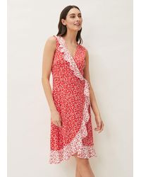 Phase Eight - Ebony Floral Midi Wrap Dress - Lyst