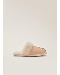 Phase Eight - Katia Mule Suede And Sheepskin Slippers - Lyst