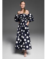 Phase Eight - Marilyn Spot Off Shoulder Midi Dress - Lyst