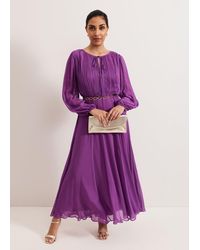 Phase Eight - Petite Amal Pleated Bodice Maxi Dress - Lyst
