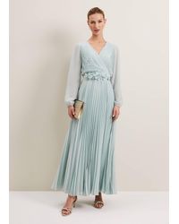 Phase Eight - Alecia Pleat Maxi Dress - Lyst
