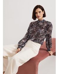 Phase Eight - Ingrid Abstract Print Blouse - Lyst