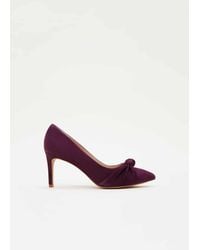 Phase Eight - Knot Front Suede Court Shoe - Lyst