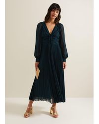 Phase Eight - Kindra Chiffon Pleated Midi Dress - Lyst