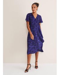 Phase Eight - Colletta Print Wrap Dress - Lyst