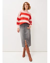 Phase Eight - Aubrey Denim Midi Skirt - Lyst